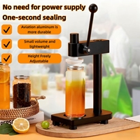 Machine de scellage manuelle en aluminium pour bouteilles de jus, sans alimentation électrique, haute efficacité, hauteur réglable, pour usage commercial extérieur