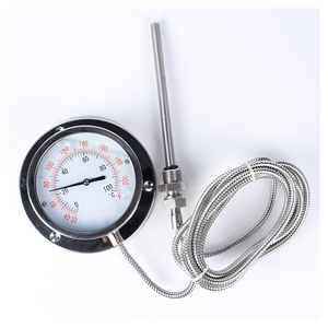 Hochwertiges 50-600°C Edelstahl-Kapillarthermometer Wasser-Öl Manometer Drucktyp für Industrielle Anwendung OEM ODM Unterstützt - Product Image 1