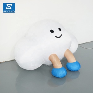 Poupée gonflable nuage de dessin animé pour pas de décoration de toit Ballon Bulle Art Nuage Sculpture gonflable Décoration d'art gonflable - Product Image 4