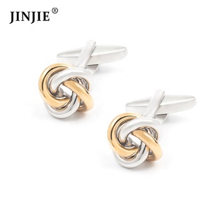 JINJIE clásico de moda de metal promocional de latón nudo gemelos para camisas de hombre - Product Image 4