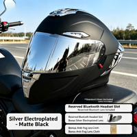 Casque de moto en fibre de carbone de haute qualité OEM/ODM, certifié DOT, à visière relevable, double visière, pour la sécurité en moto