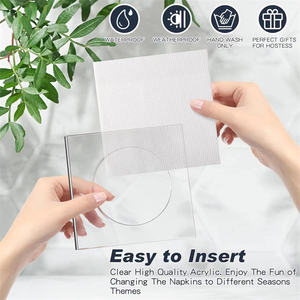 Doorzichtige Acryl Servet Houder 3Mm Dikke Onbreekbare Waterbestendige Onderzetters Voor Party <span class=keywords><strong>Cocktail</strong></span> Drankjes - Product Image 5