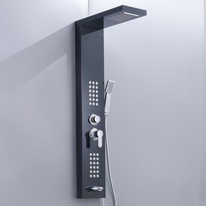 Nouveau Panneau <span class=keywords><strong>de</strong></span> <span class=keywords><strong>Douche</strong></span> Mural Multifonctionnel Moderne 2026 avec Pommeau Carré et Robinet Cascade Pluie à Levier Unique - Product Image 3