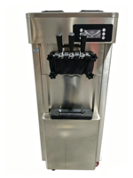Machine à glace molle commerciale verticale 3 saveurs, en acier inoxydable, 3 becs, pour glace molle et yaourt glacé