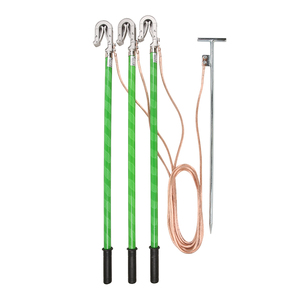 Fil de mise à la terre haute tension à double crochet de type languette, 10KV-110KV, pour usage extérieur, en cuivre souple, isolation garantie, sécurité assurée - Product Image 5