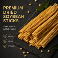 Bâtonnets de soja séchés non-OGM en gros, Fuzhu de qualité supérieure riche en protéines, origine Chine, Asperges de soja séchées pour les fabricants alimentaires