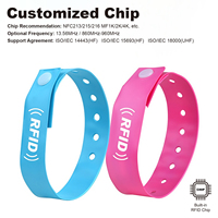 Bracelets jetables RFID NFC F08 en papier PVC, étanches et réinscriptibles, pour événements, paiement et usage hôtelier