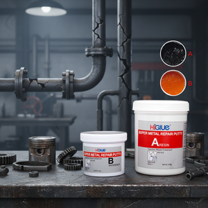 Masilla de Reparación Supermetálica Reforzada con Acero para Mantenimiento de Maquinaria, Resistente a la Corrosión, de Alta Resistencia a Impactos, de Dos Componentes, 500g - Product Image 1