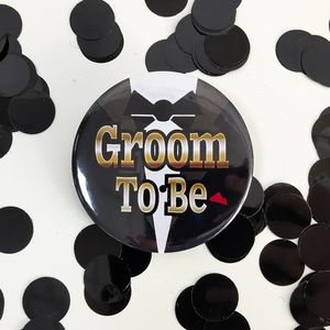 Decoraciones para <span class=keywords><strong>Despedida</strong></span> <span class=keywords><strong>de</strong></span> <span class=keywords><strong>Soltera</strong></span>, Insignias <span class=keywords><strong>de</strong></span> Hojalata para el Novio y el Padrino, Botones <span class=keywords><strong>de</strong></span> Hojalata para <span class=keywords><strong>Despedida</strong></span> <span class=keywords><strong>de</strong></span> Soltero - Product Image 2