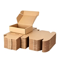 Boîtes en papier kraft multi-tailles personnalisées, boîte d'emballage pliable résistante à l'usure pour vêtements, aliments, cadeaux de luxe