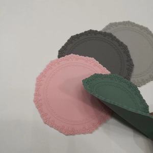 Wholesale 3pcs <b>Silicone</b> Square Dining Table <b>Mats</b> Small Embossed Pattern Cup <b>Mat</b> Heat Insulation Fashion Home Kitchen Wedding - Product Image 6