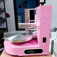 Machine automatique de glaçage de gâteaux à hauteur réglable, machine à lisser les gâteaux pour la décoration de pâtisseries