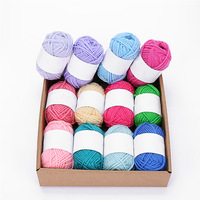 Yarn Craftsman 100% Polyester 4 Ply Knitting Diy Crochet Medium Thick Colorful Twisted Yarn for Colth 10g/20g/50g/100g Ball