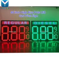 Pylône d'affichage LED extérieur pour station-service avec prix promotionnels 8888, panneau d'affichage de prix de carburant pour station-service