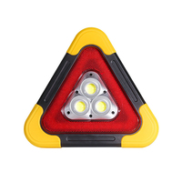 Triangle de signalisation d'urgence solaire LED portable multifonctionnel pour véhicule