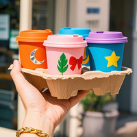 Gobelets en papier personnalisés de 9 oz avec impression de logo pour l'eau, le lait de soja, le café, les boissons et le bubble tea – Vente en gros