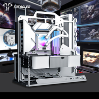 Tour d'ordinateur Socooler Offre Spéciale ATX Gamer Boîtier PC complet avec prise en charge du refroidissement par eau pour les joueurs PC