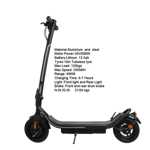 Scooter Eléctrico Precio de Fábrica, Retro, 40KM, Neumático Grueso de 10 Pulgadas, Plegable, 36v, con Luz, N08 - Product Image 6