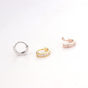 Anneau de nez en acier inoxydable réglable YW avec feuille en CZ, septum, daith, <span class=keywords><strong>orbital</strong></span>, tragus, helix, <span class=keywords><strong>piercing</strong></span> ajusté - Product Image 4