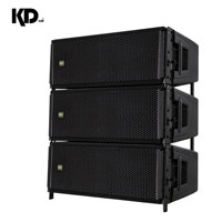 Système de sonorisation Line Array actif de grande taille, 8 enceintes large bande, 2 caissons de basses, aimant néodyme, 5600W RMS, contrôlé par DSP pour les grands événements