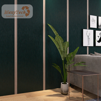 Panneaux muraux en bois acoustique en marbre UV écologique, panneaux en bois pour la décoration
