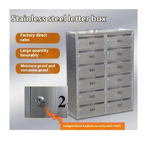 Komunitas luar ruangan kotak surat Metal Baja tahan karat kotak surat komunitas logam kotak surat Cluster - Product Image 2