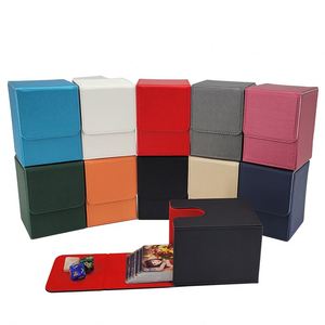 Boîte de rangement pour jeux de cartes Commander, étui en cuir pour cartes TCG avec fermeture magique - Product Image 2