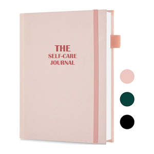 Diario de autocuidado de tela de lino A5 personalizado Planificador de bienestar diario sin fecha para mujeres y hombres para practicar el pensamiento positivo - Product Image 1