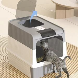 <span class=keywords><strong>Arenero</strong></span> para Gatos Fácil de Limpiar, Autolimpiable, Semicerrado, Plegable, de Plástico, Fácil de Limpiar - Product Image 3