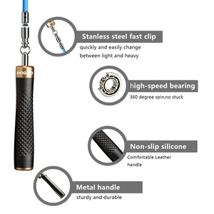 Mogold Có Thể Điều Chỉnh Dây Thép Jumprope 1/2lb 1/4lb Trọng Bỏ Bỏ Nhảy Dây Dây Với Cáp Cao Su Đào Tạo Cho Trọng Lượng Giảm Cân - Product Image 2