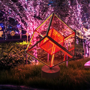 Đèn RGB xoay ngoài trời DMX 512 hình khối Rubik nhiều màu sắc dùng trang trí Giáng sinh & Halloween, đám cưới, ngày lễ, đạt chuẩn IP65 - Product Image 5