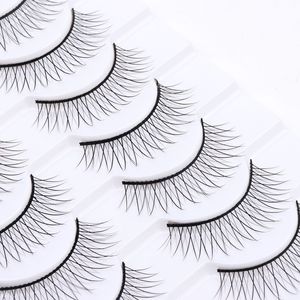 Lot de 10 paires de faux <span class=keywords><strong>cils</strong></span> synthétiques, bande complète monobloc, style Petite Devil, écologiques, imperméables, naturels - Product Image 2