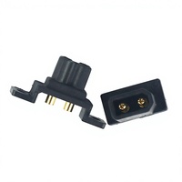 Connecteur à bride verrouillable Amass XT30G 15A, prise de panneau à 2 broches plaquée or pour avions modèles, OEM