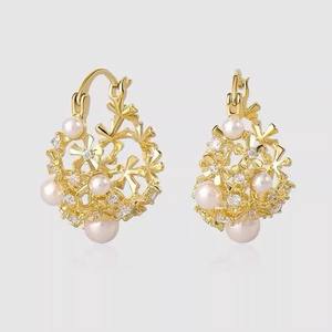 22622 DIY Pendientes de Plata S925 con Perlas, Soporte Hueco para Múltiples Cuentas, Joyería de Plata con Cuentas de 3-6mm, Accesorio para Oreja - Product Image 2