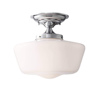Plafonnier encastré LED vintage pour chambre à coucher salon verre opale abat-jour Base en fer interrupteur contrôle éclairage intérieur