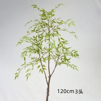 Plante verte artificielle en pot Nandina, arbre artificiel haut de gamme de luxe léger, ornement décoratif pour salon