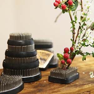 Support à fleurs en acier inoxydable, base ronde ou carrée, outil de fleuriste, décoration de mariage, décoration de la maison, fournitures pour l'arrangement floral - Product Image 5