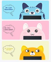 Tablette d'écriture électronique effaçable pour enfants, 8,5 pouces, motif chiot/chat mignon, en ABS, tableau noir de dessin