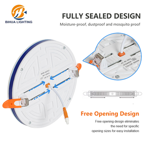 <span class=keywords><strong>Bihua</strong></span> แผงไฟ LED 9W 18W 24W 36W ขนาดรูปรับได้สำหรับใช้ในบ้านสำนักงาน - Product Image 5