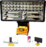 Projecteur LED portable sans fil rechargeable pour garage, extérieur, camping, réparation en usine, lampe de travail d'urgence