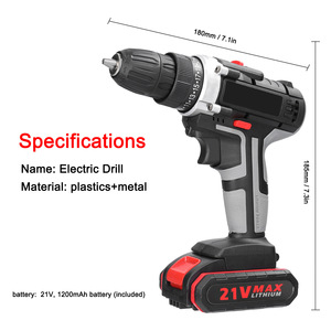 Perceuse sans fil rechargeable au lithium de qualité industrielle à moteur sans balais à vitesse variable, multifonction, portable, pour usage domestique, OEM - Product Image 3