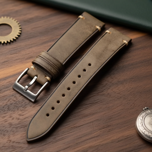 สายนาฬิกาหนังแท้ Nubuck คุณภาพสูงจากอิตาลี ยี่ห้อ PUEBLO สำหรับ Samsung, Omega, <span class=keywords><strong>Casio</strong></span> สายรัดข้อมือผู้ชายแบบถอดเร็ว - Product Image 5