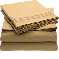 Chine Usine Gros 100% Polyester Noir Lits Complet Reine Roi Taille Taie D'oreiller Housse de Couette Drap de Lit Literie Ensemble 6 8 Pièces