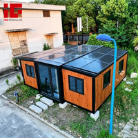 Casa Contenedor Plegable de Lujo Prefabricada de 20FT 40FT con Techo Plano, Plegable, de 2, 3 o 4 Dormitorios, con Energía Solar, para Australia
