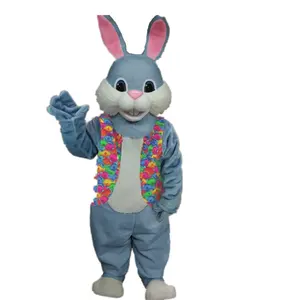 HOLA coniglio grigio del costume della mascotte/costumi del coniglietto di pasqua