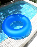 BMJ Macaron Bouée de natation gonflable épaisse en PVC fluorescent, respectueuse de l'environnement, pour adultes (hommes et femmes)