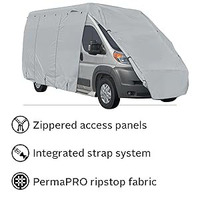 Housse de camping-car en polyester imperméable de classe B, résistante, avec protection UV, épaisseur de 4 mil, pour caravanes et remorques de voitures