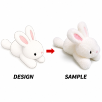 Peluches personnalisées ange, lapin et ours – Jouets en peluche OEM ODM personnalisables – Poupée lapin en peluche romantique pour la Saint-Valentin – Idéal pour les cadeaux