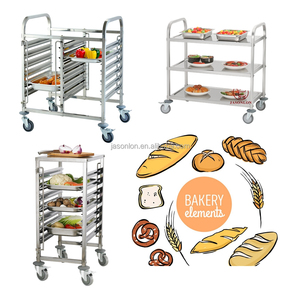 Kitchen <strong>Equipment</strong> OEM Stainless Steel Bread Pan Cooler Bakery <strong>Tray</strong> Rack Trolley <strong>Food</strong> GN1/1 Pan <strong>Trays</strong> Trolley