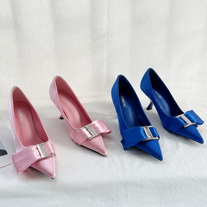 Nuevos Estilos 2024, Zapatos de Tacón de Aguja con Lazo para Primavera, Zapatos de Oficina para Mujer - Product Image 3